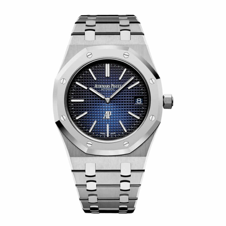 Audemars Piguet Royal Oak “Jumbo” Extra-Thin 16202ST “Blue Dial” Masterpiece Replica