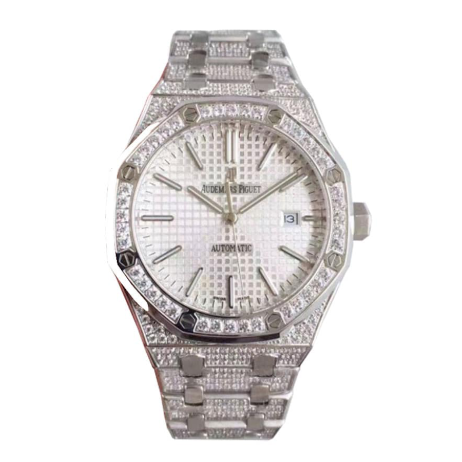 Audemars Piguet Royal Oak 15400 “Iced Out” Super Clone Perfect Clone Quality