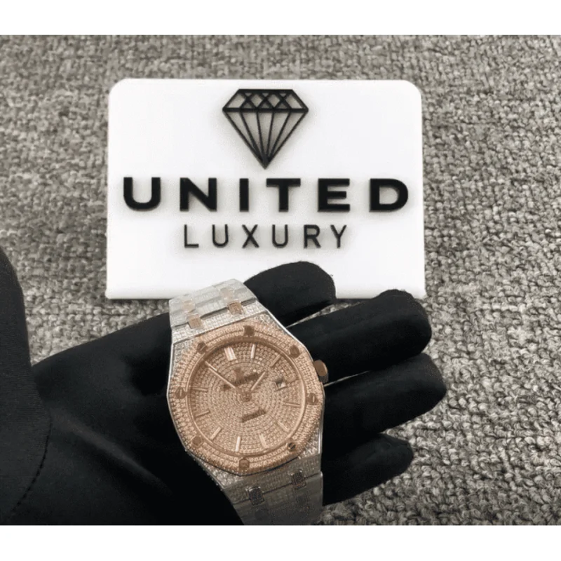 AP Royal Oak Iced Out Two-Tone 15400SR.OO.1220SR.01 Master Replica 1:1