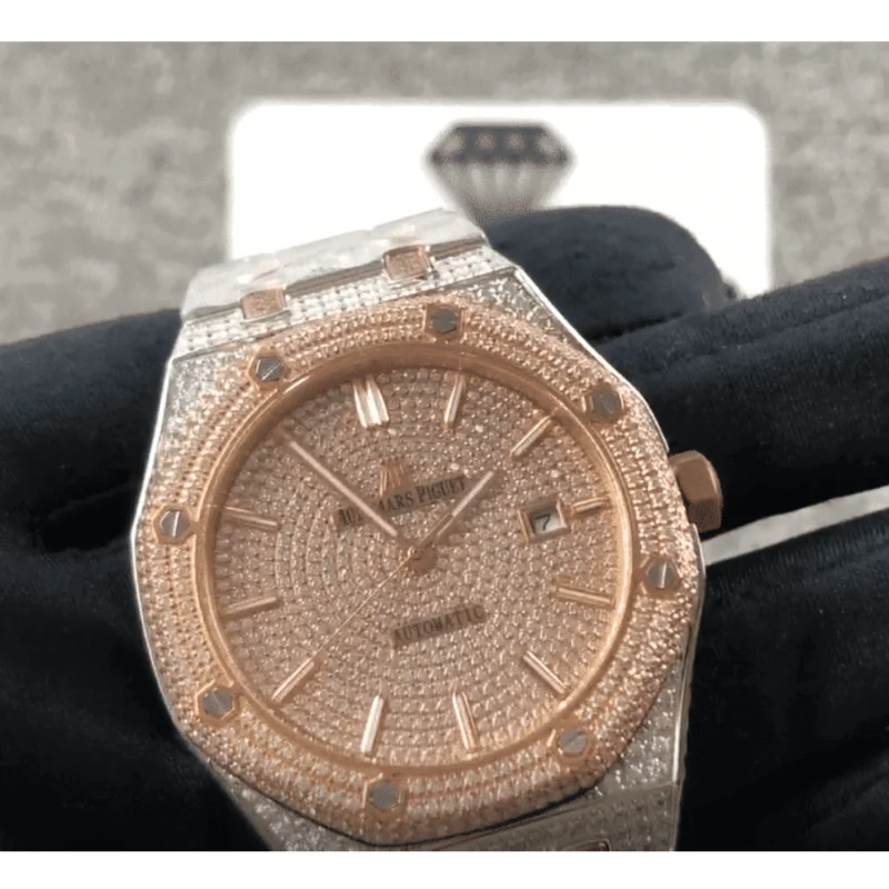 AP Royal Oak Iced Out Two-Tone 15400SR.OO.1220SR.01 Master Replica 1:1