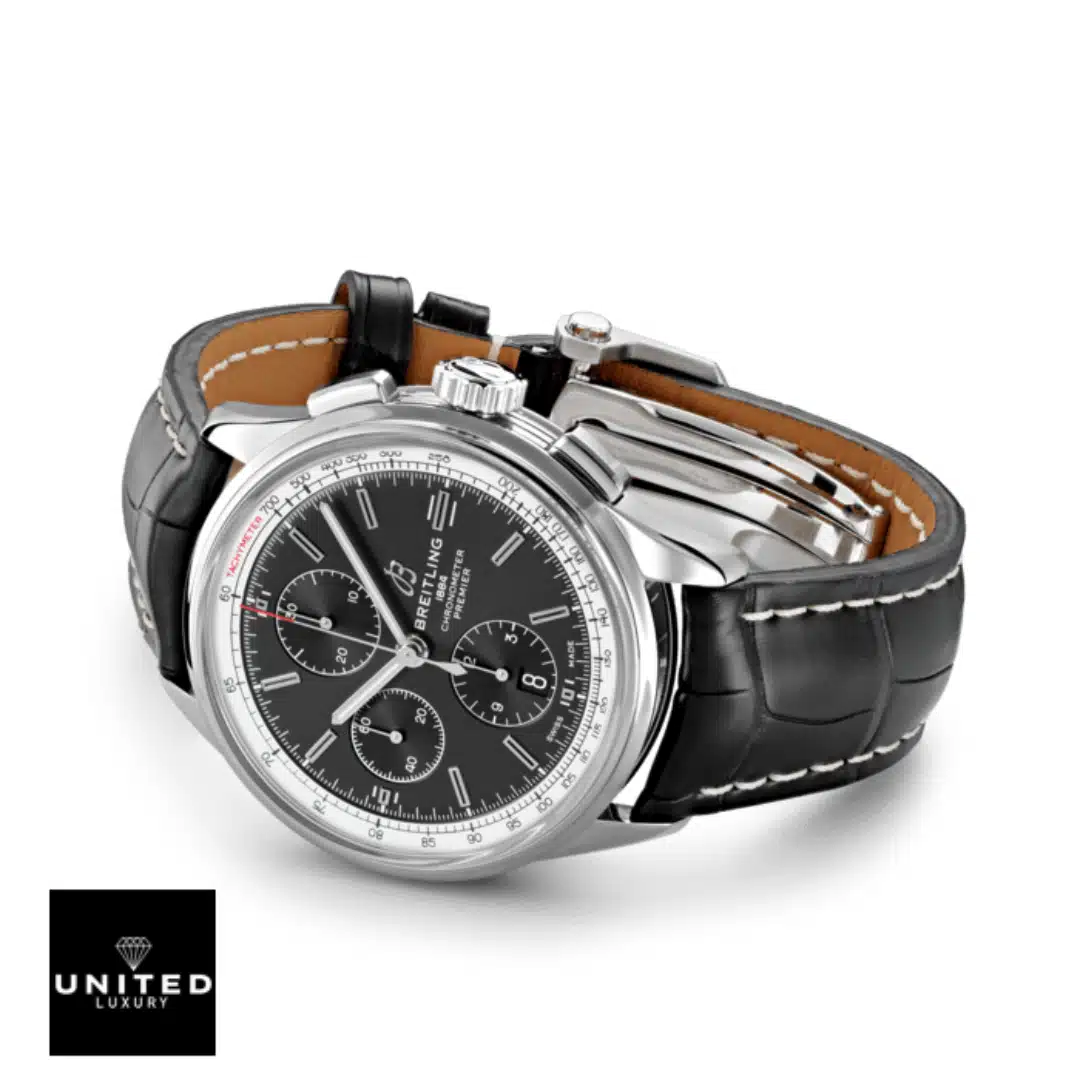 Breitling Premier Chronometer Black Dial A13315351B1P2 Replica Stainless Steel case