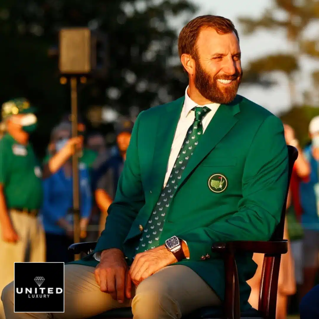 Hublot senna replica on the wrist of the man sitting in the chair