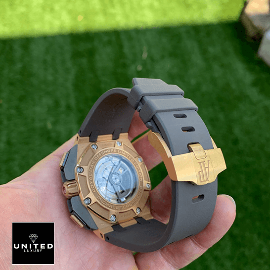 Audemars Piguet Royal Oak Offshore 26568OM.OO.A004CA.01 "Michael Schumacher" Precision Replica Edition audemars piguet royal oak offshore 26568OM.OO .A004CA.01 replica back