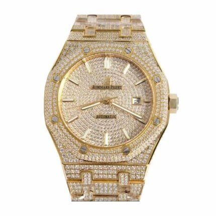 Audemars Piguet Royal Oak 15400SR.OO.1220SR.01 “Fully Iced Out” Elite Clone Edition