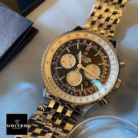 Breitling Navitimer B01 Chronograph AB0121211B1A1 "Black Dial" Premium Duplicate Edition breitling navitimer AB0127211B1A1 replica tiltedright
