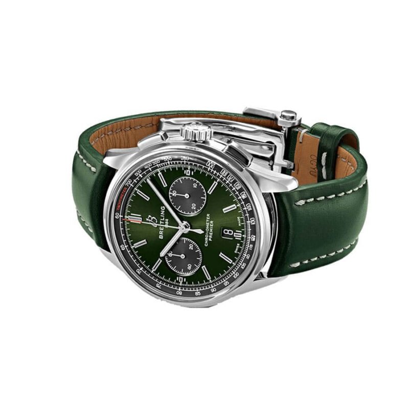 Breitling Premier B01 Chronograph AB0118A11L1X1 “Green Dial” Precision Duplicate 1:1