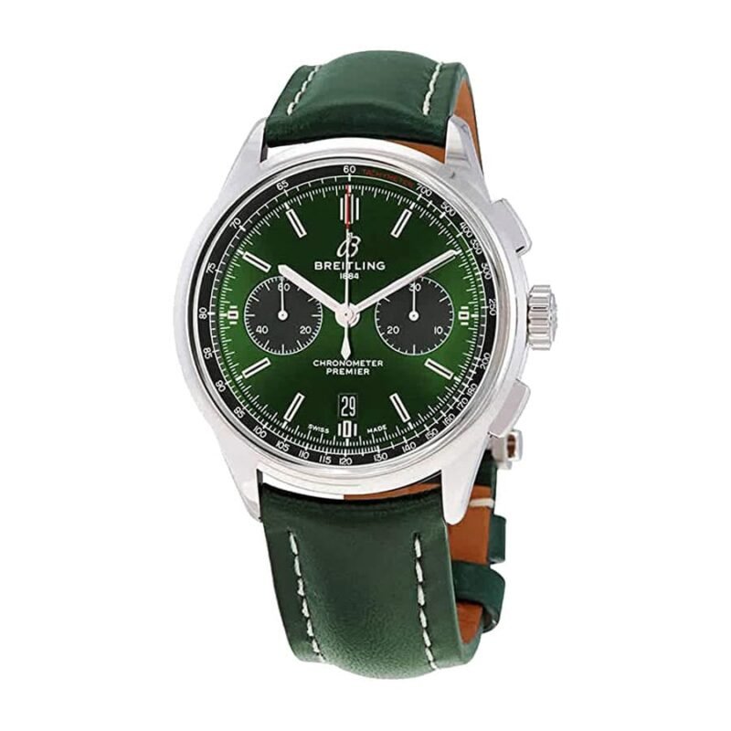 Breitling Premier B01 Chronograph AB0118A11L1X1 “Green Dial” Precision Duplicate 1:1