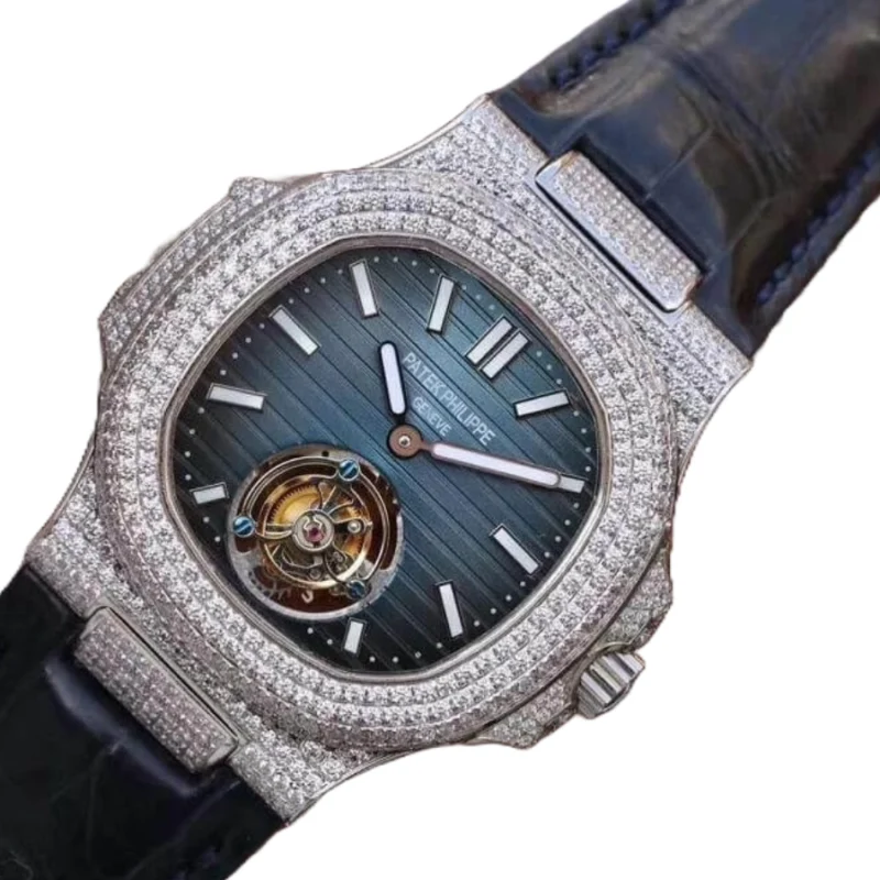 Patek Philippe Nautilus 5711 Tourbillon “Jumbo” Blue Dial Super Accurate Clone