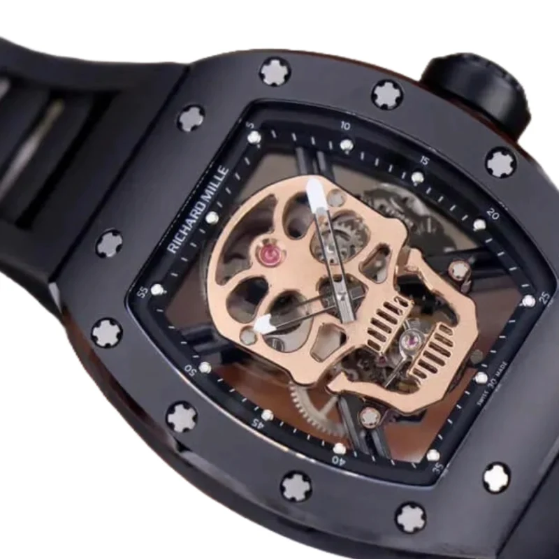 Richard Mille RM 52-01 Tourbillon “Skull” Rose Gold Luxury Clone Quality