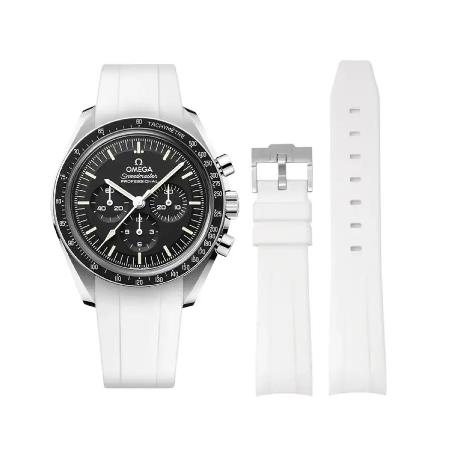 Omega – Speedmaster – Rubber Strap – White