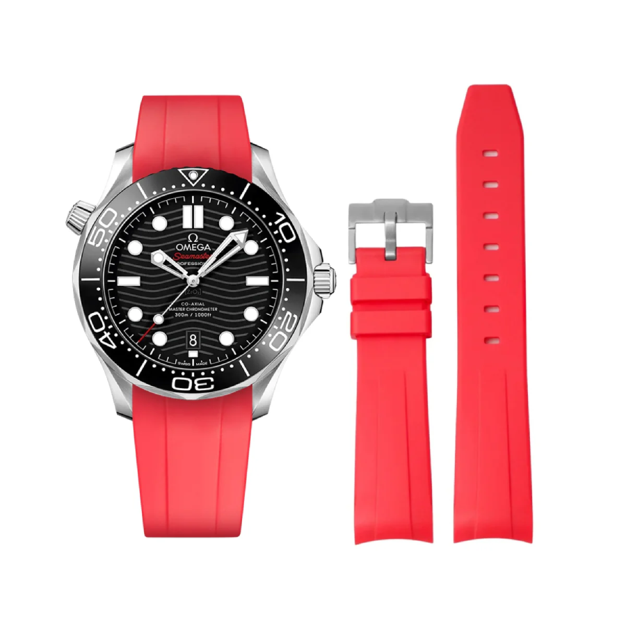 Omega – Seamaster – Rubber Strap – Red