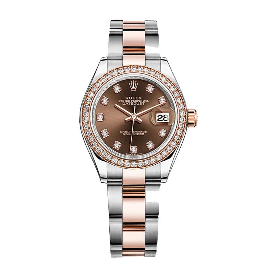 Rolex Lady-Datejust 279381RBR Everose Gold Diamond Bezel Precision Clone